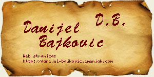 Danijel Bajković vizit kartica